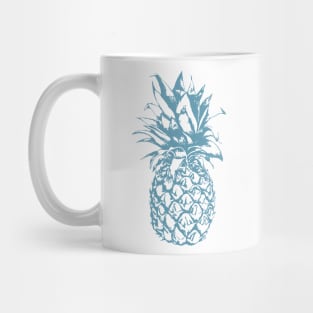 Hand-drawn Blue Pineapple Print Mug